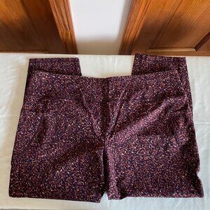 Susan Graver Weekend Purple and Burgundy Patterned Leggings Size XLP